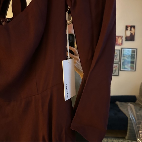 Reformation Mara Dress in Prune 0 NWT - Picture 11 of 14